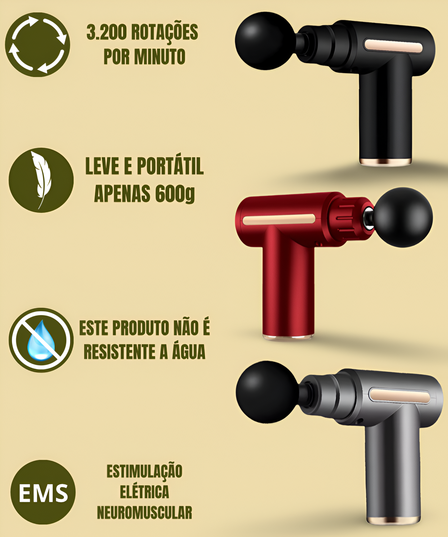 Pistola Massageadora ALÍVIO PRO