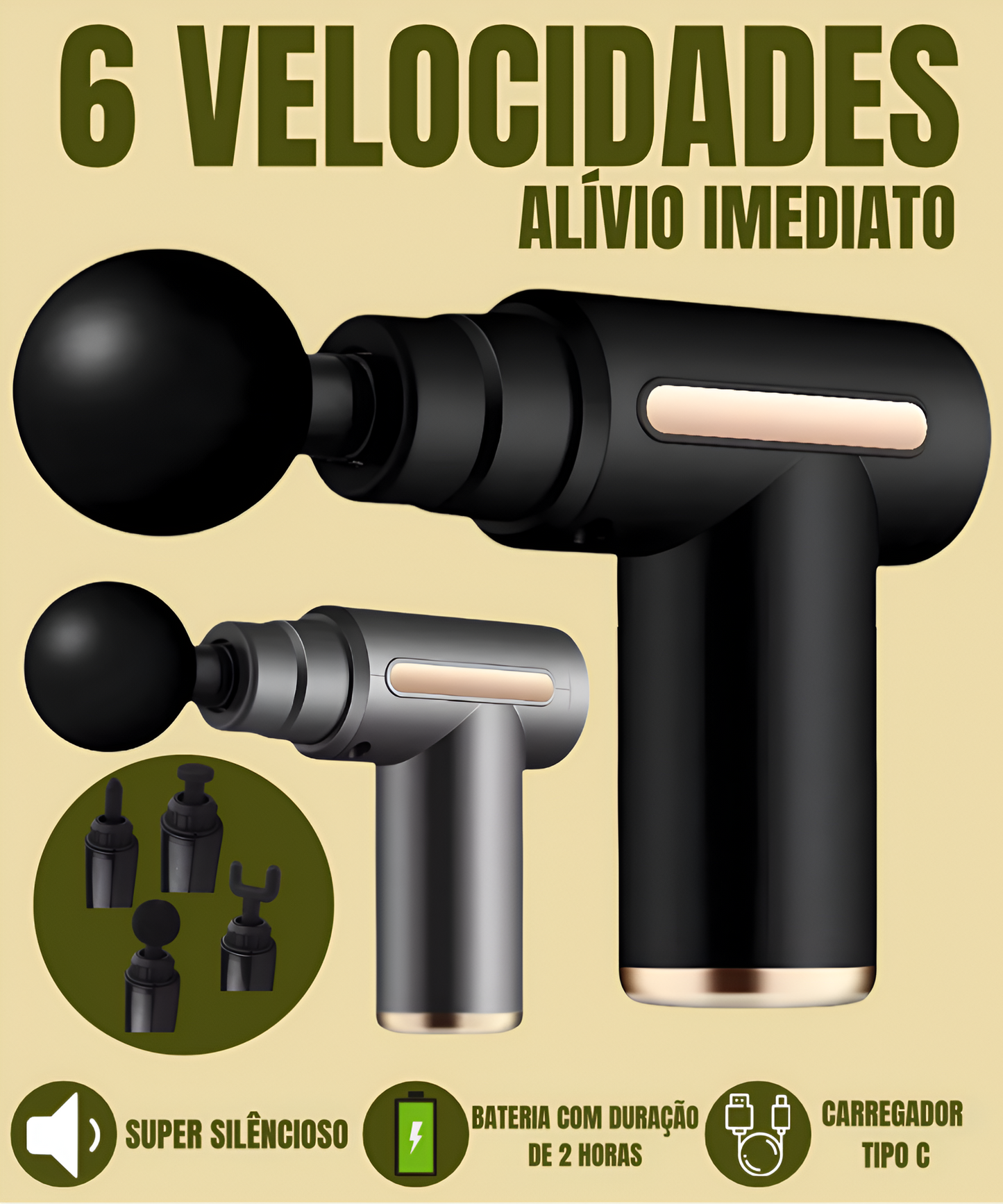 Pistola Massageadora ALÍVIO PRO